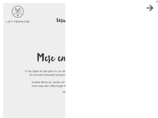 Letterwine web design