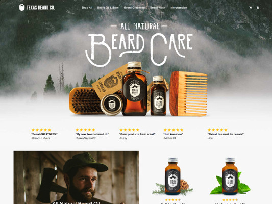Texas Beard Company web design