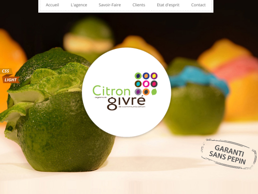 Agence Citron Givre web design