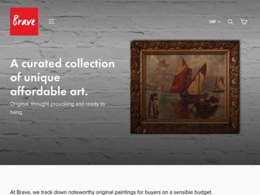 Brave Fine Art web design