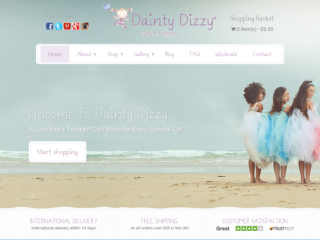 Dainty Dizzy web design