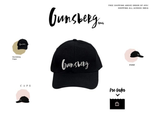 Gunsberg Merch web design
