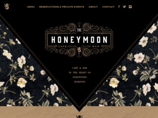 Honeymoon Café & Bar web design