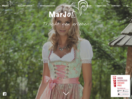 MarJo Trachten web design