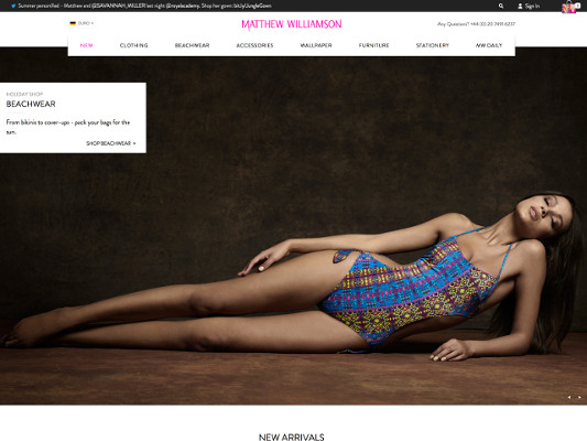 Matthew Williamson web design