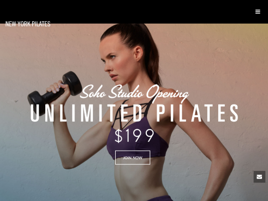 New York Pilates web design
