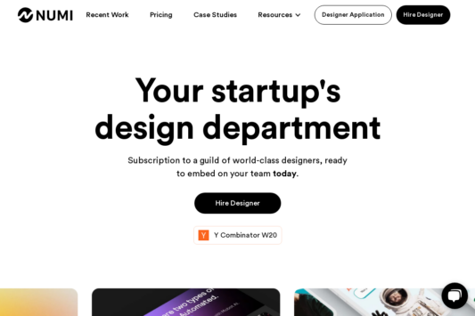 NUMI web design