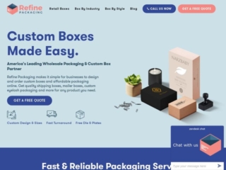 Refine Packaging web design