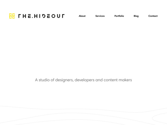 The Hideout web design