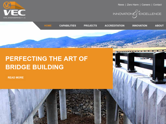 VEC Civil Engineering web design