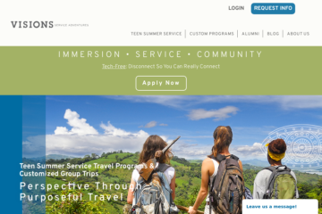 Visions Service Adventures web design