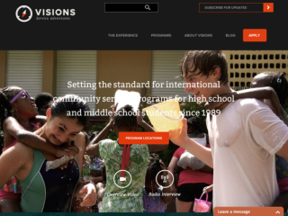 Visions Service Adventures web design