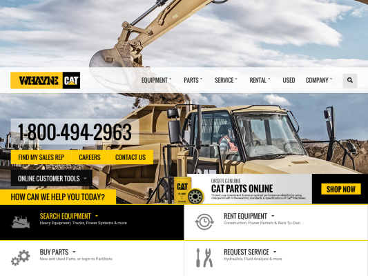 Whayne CAT web design